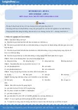 Đề số 4 - Đề kiểm tra học kì 1 - Sinh học 11